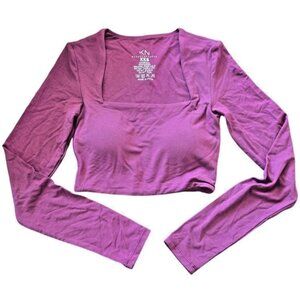 Klassy Network Brami Long Sleeve Crop Top Womens XXS Purple